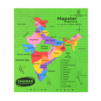 Aditi Mapster India Map Eva Foam Puzzle Set