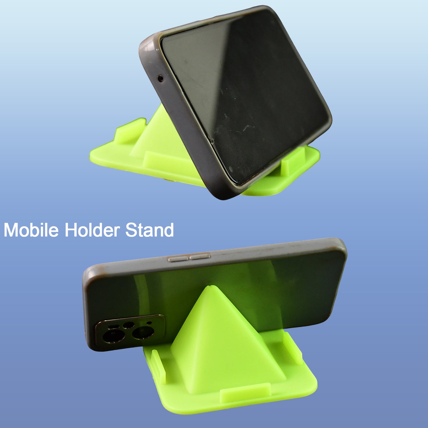 Virgin Mobile Accessories Universal Portable Four-sided Pyramid Shape Desktop Table Mobile Holder Stand (1 Pc)