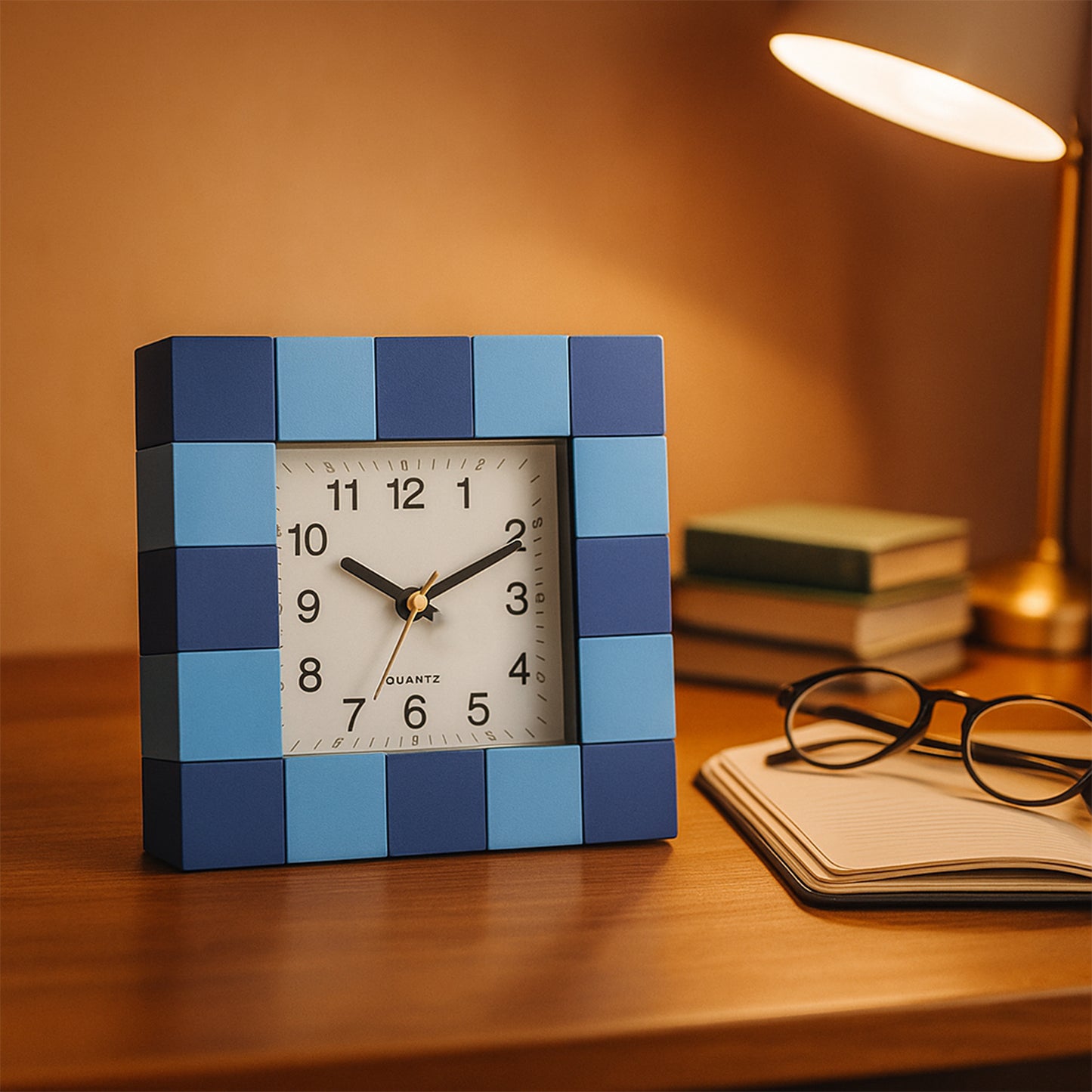 Square Quartz Table Clock - (1 Pc)