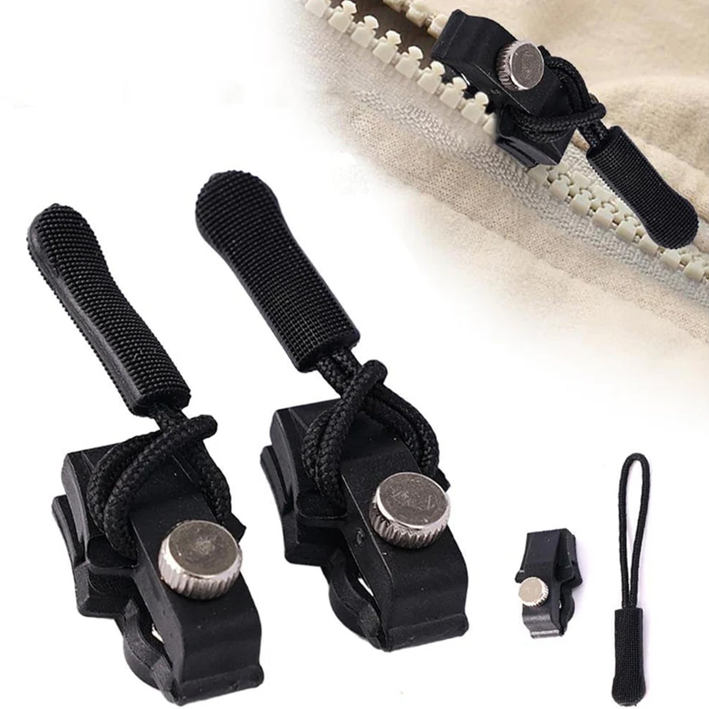 Portable Universal Detachable Zipper Slider (4 Pc  Big)