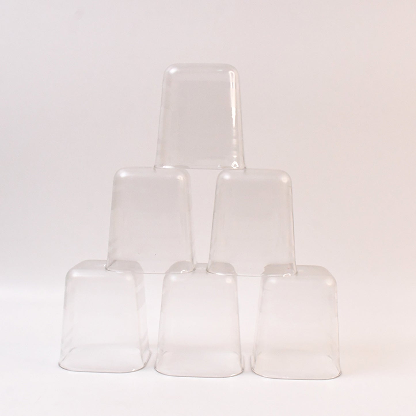 6pc Transparent Diamond Medium Serving Glass Set Glass Set For Water Juice Etc