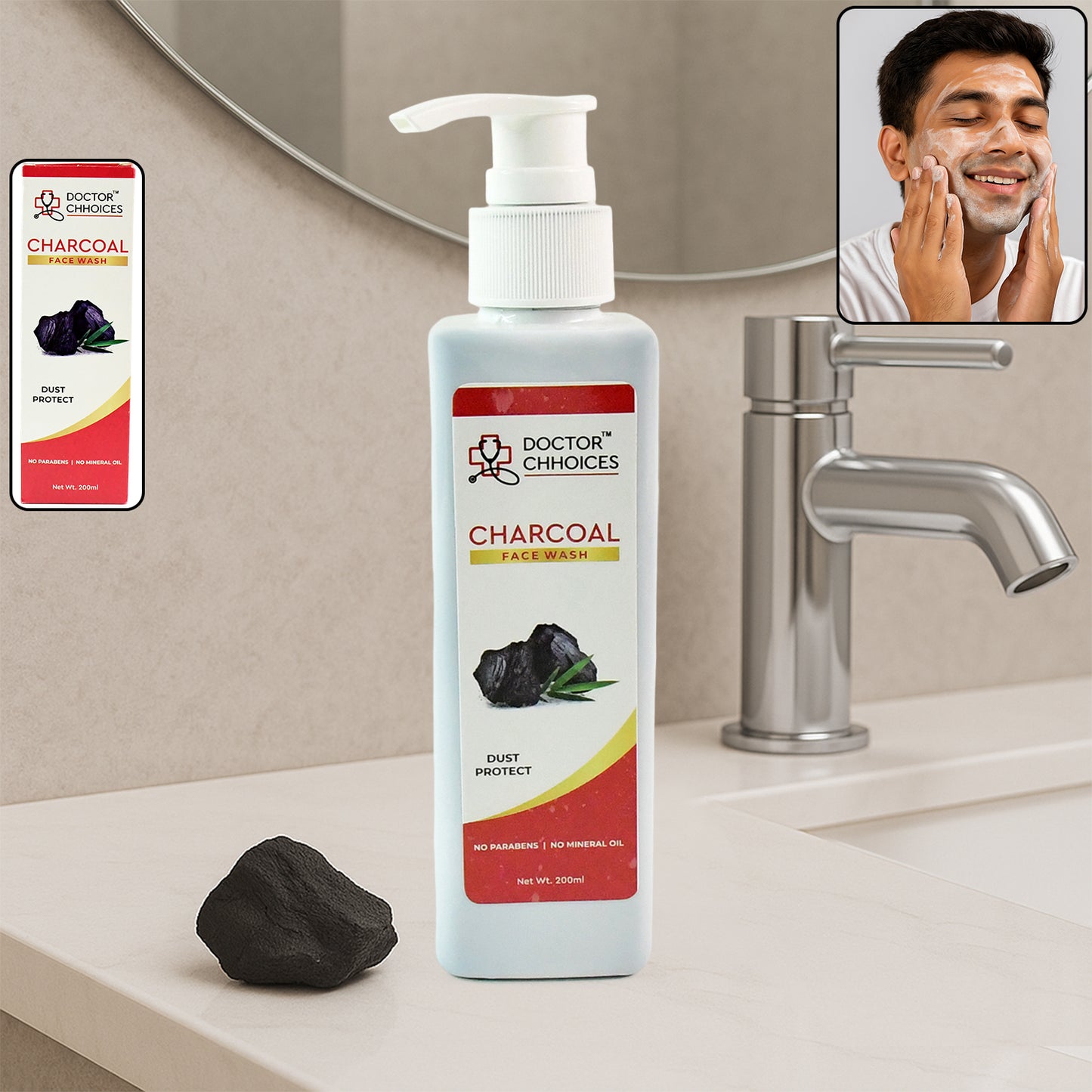 Doctor Chhoices Charcoal Face Wash  200ml (1 Pc)