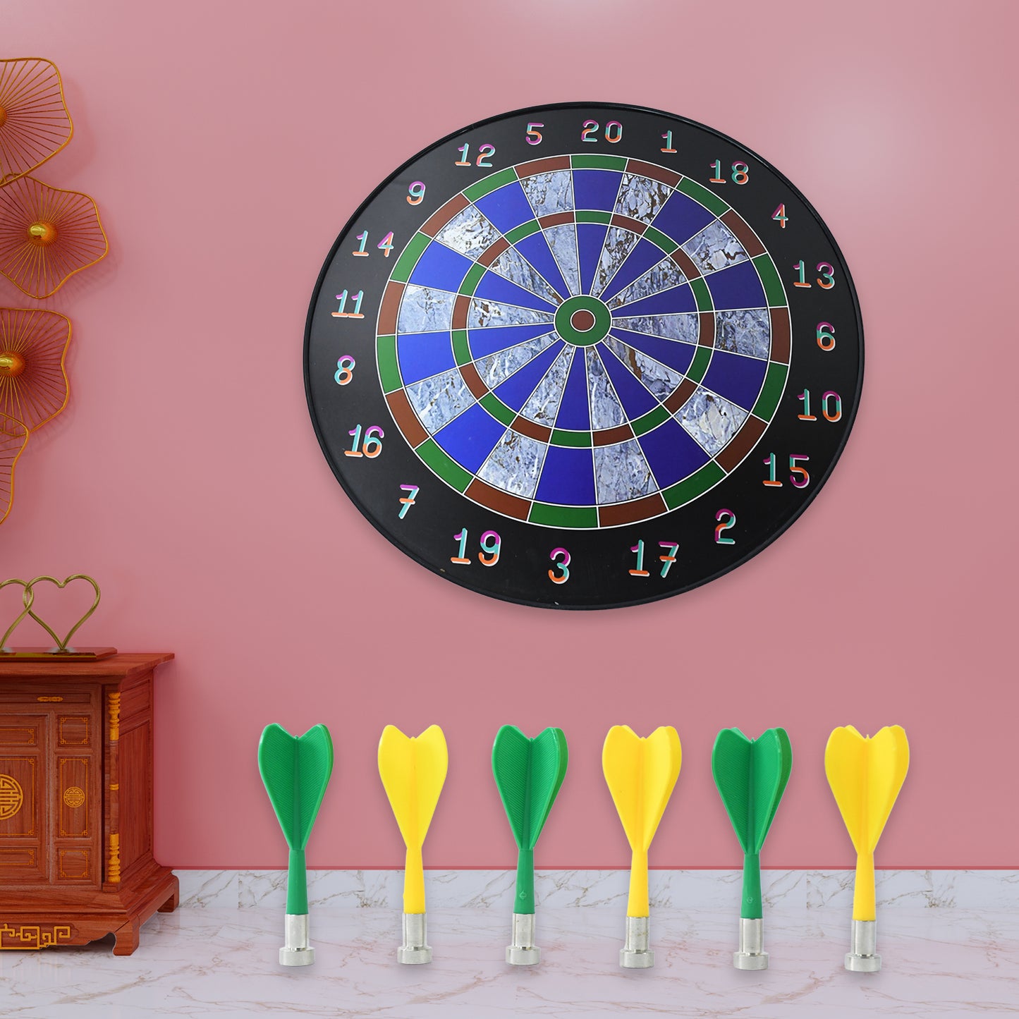Magnetic Dart Board Game Set With 6 Safe Darts For Kids  Adults