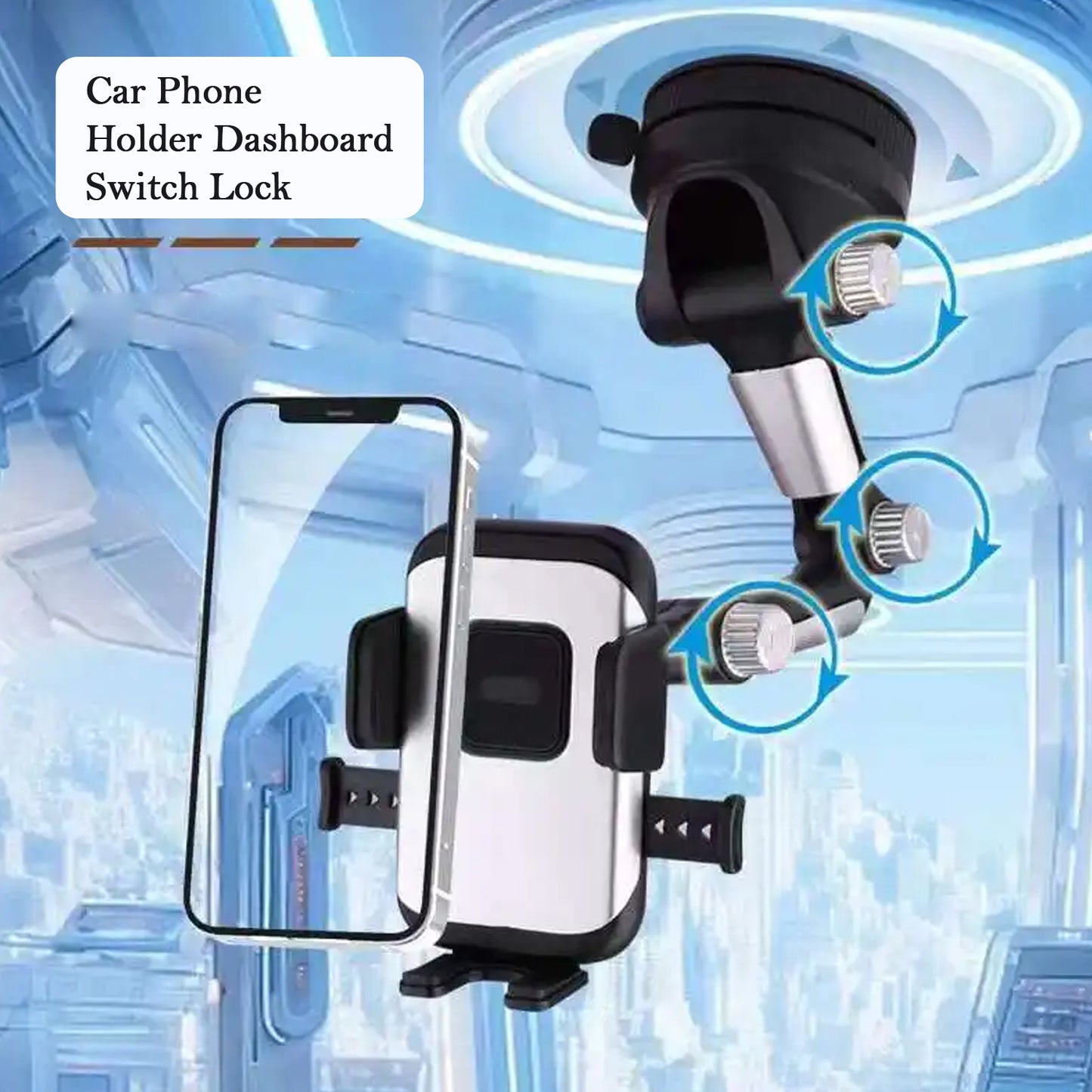Adjustable Long-arm Suction Cup Car Phone Holder (1 Pc)