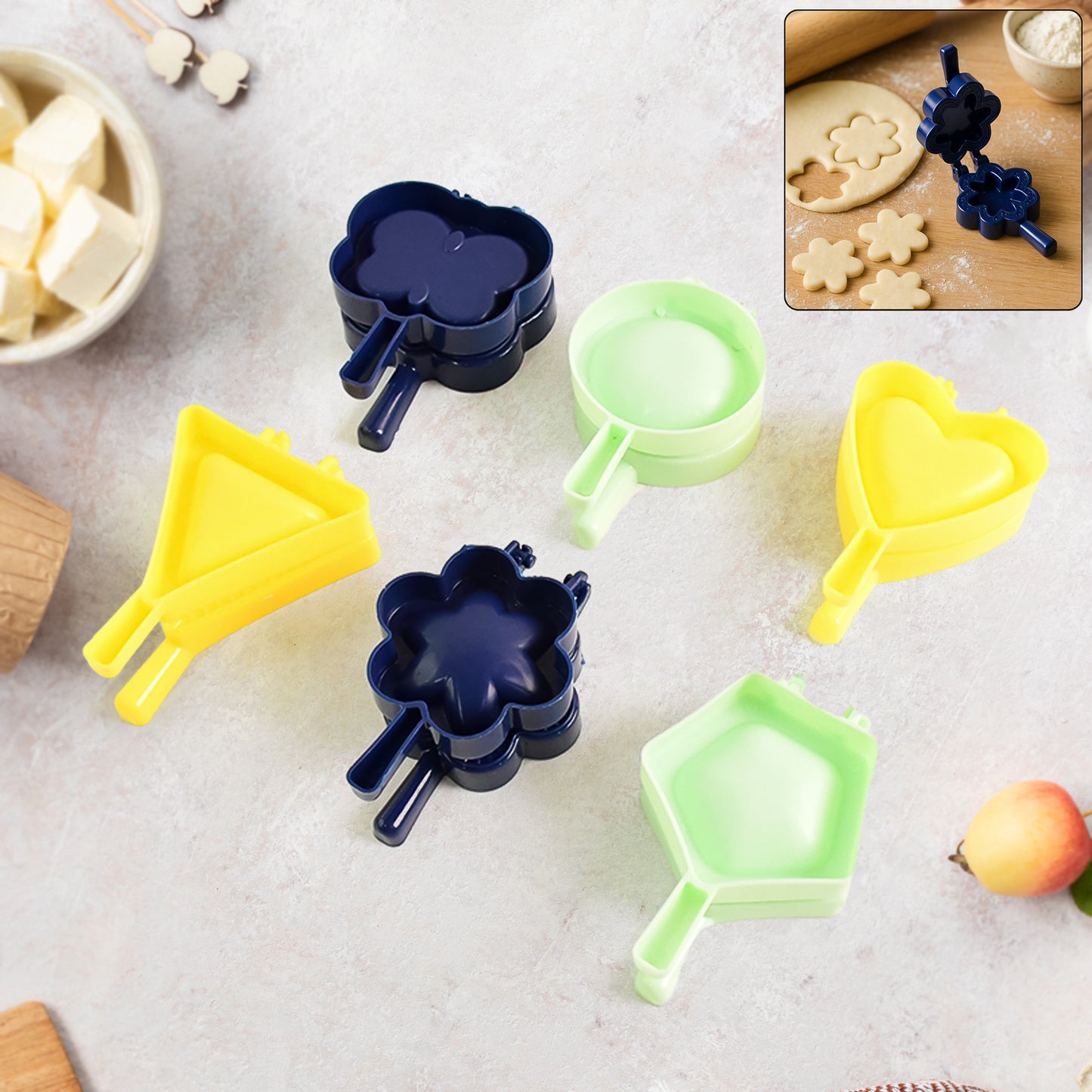 1 Pc Assorted Shape Plastic Snack Mould (Mix Design  1 Pc)