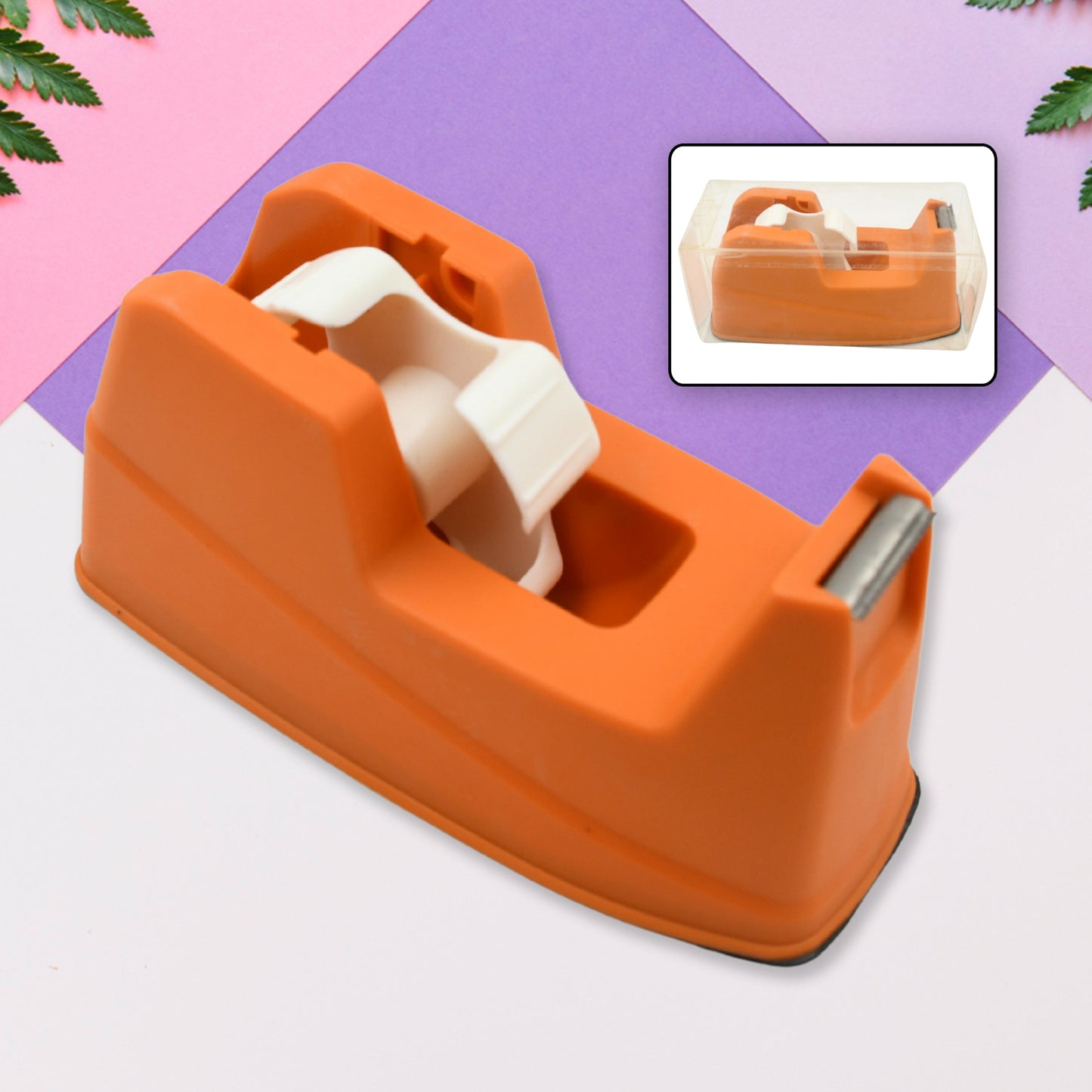 9508 Plastic Tape Dispenser Cutter For Home Office Use Tape Dispenser For Stationary Tape Cutter Packaging Tape (1 Pc  605 Gm)
