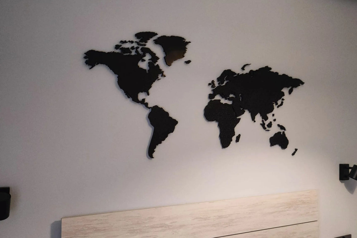 World GeoSculpt 3D Wall Map – Premium Black Edition