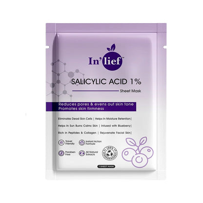 Inlief Salicylic Acid 1 Clarifying  Pore-refining Facial Sheet Mask (1 Pc)