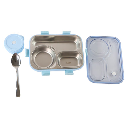 Premium Stainless Steel Compartment Lunch Box 1 Set