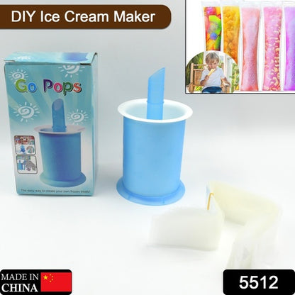 5512 Homemade Popsicle Maker Manual Ice Cream Machine With Approx 20 Pcs Packing Bag Popsicle Mold Convenient Maker Manual Ice Cream Machine For Kids Adults Diy Reusable