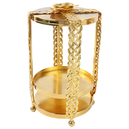 Multipurpose Golden Metal Candle Stand Showpiece (1 Pc)