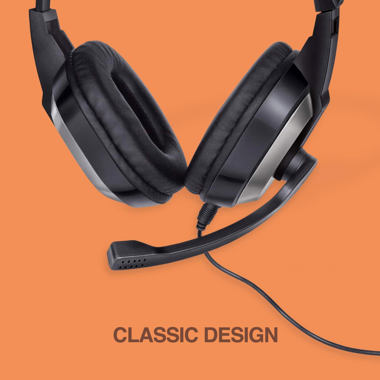 Wired Headset With Adjustable Headband  Noise-isolating Mic Set