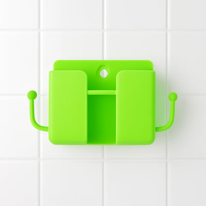 1 Pc Neon Green Wallmount Mobile Stand With Hook