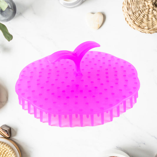 Ergonomic Plastic Scalp Massager Shampoo Brush (1 Pc)