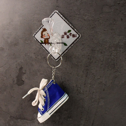 Cute Cartoon Print Transparent Wall Hook With Self-adhesive Back (1 Pc)