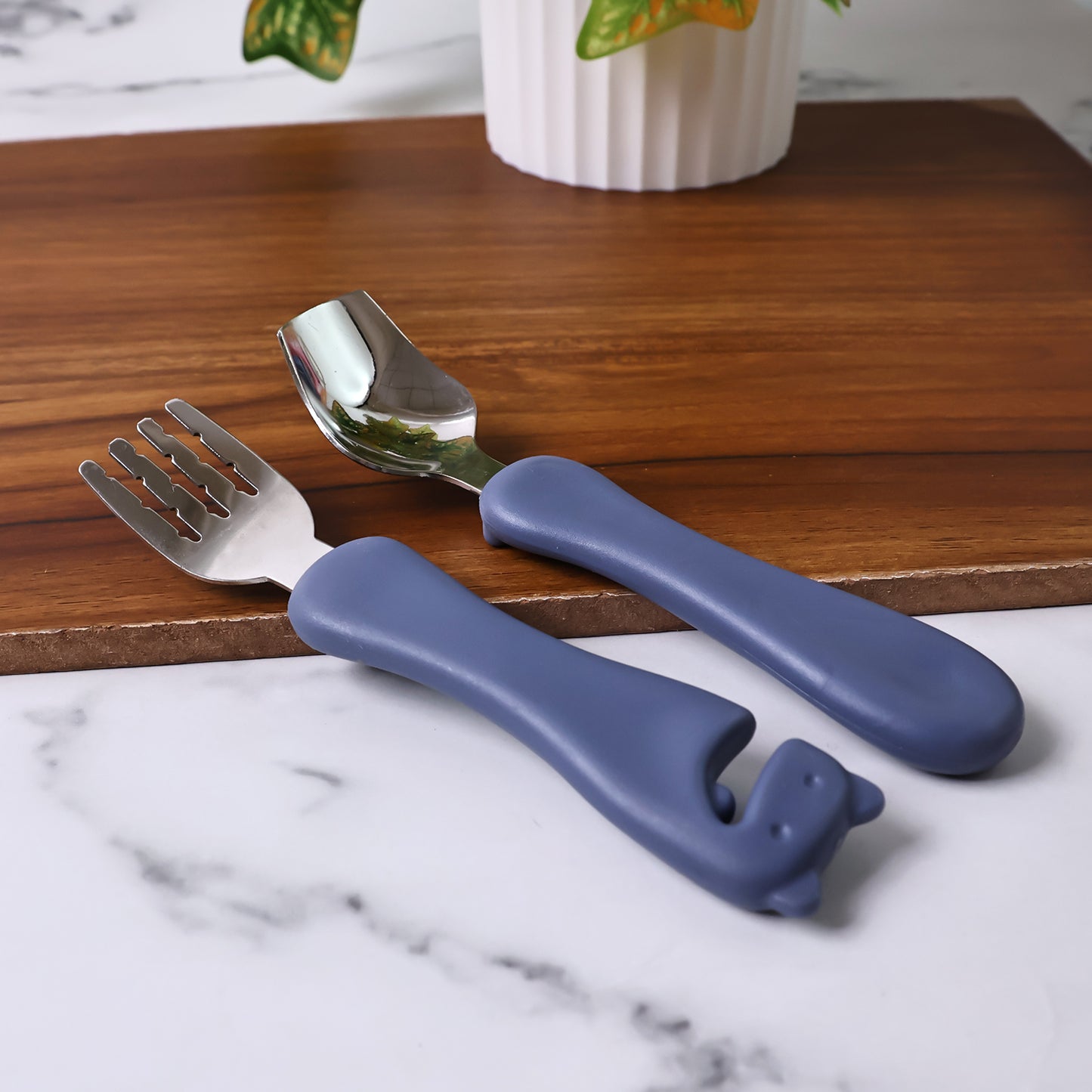 Supermom Foodie Stainless Steel Spoon  Fork (2 Pc Set)