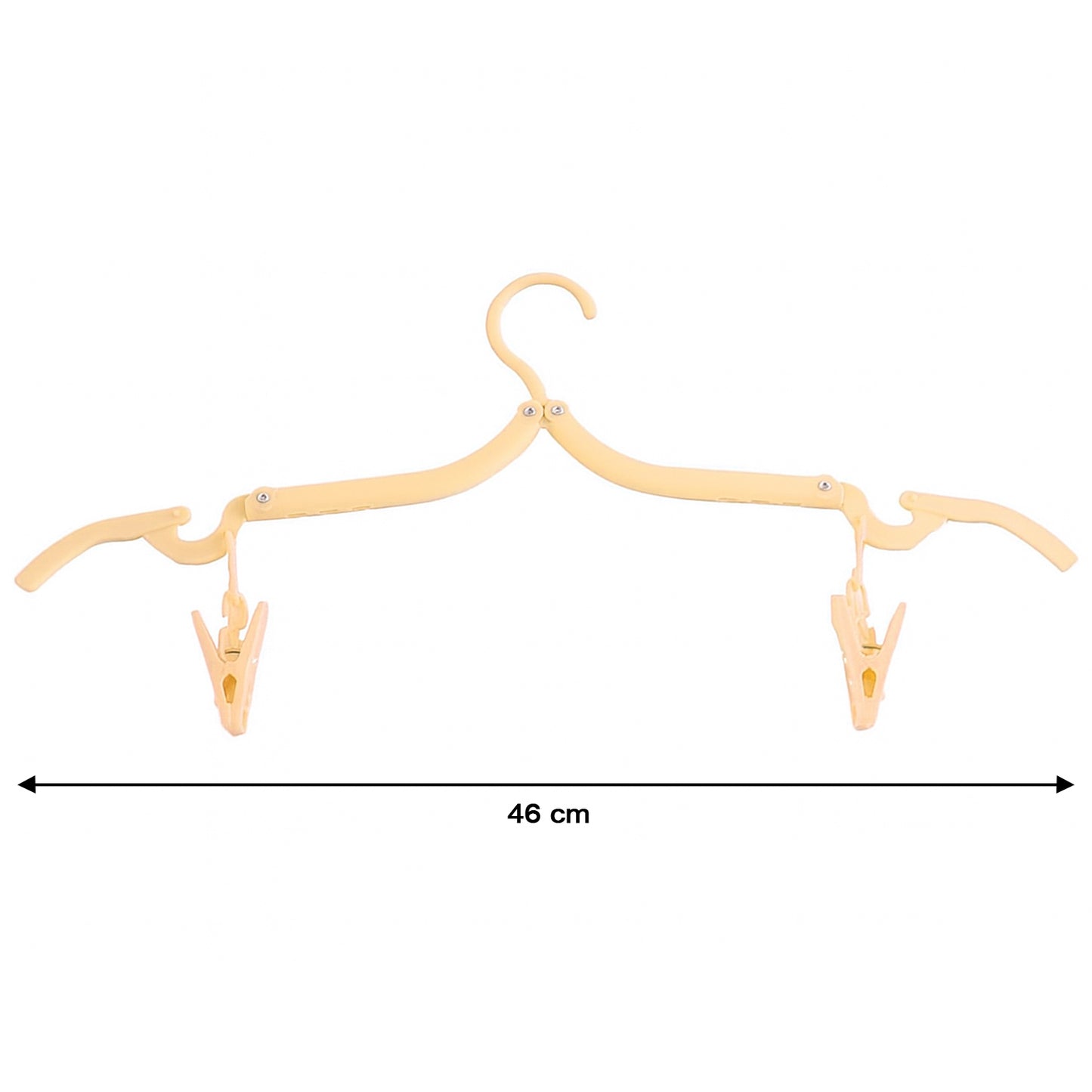 Folding Hanger With Clips For Clothes Adjustable Hanger (1 Pc)