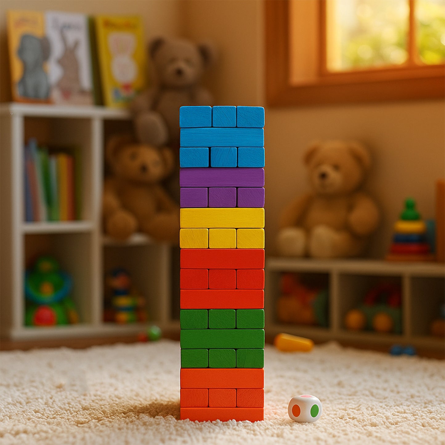 Wooden Stacking Tower Game - (54 Pc)