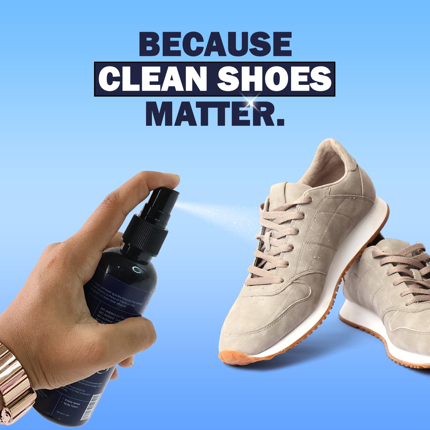 Messy Steppers Shoe Cleaner Spray - (120ml  1 Pc)