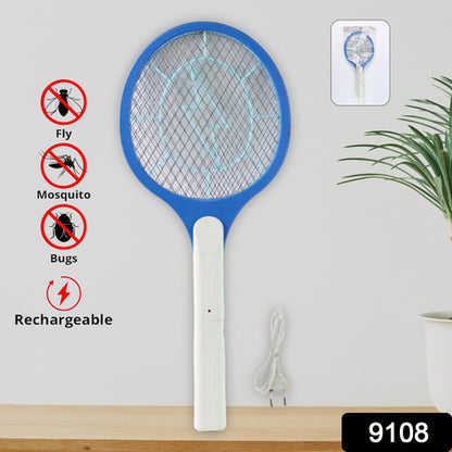 9108 Anti Mosquito Racquet Rechargeable Insect Killer Bat With Led Light