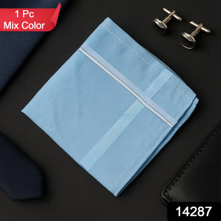 Premium Quality Soft Cotton Mens Handkerchief (40x40 Cm  1 Pc)