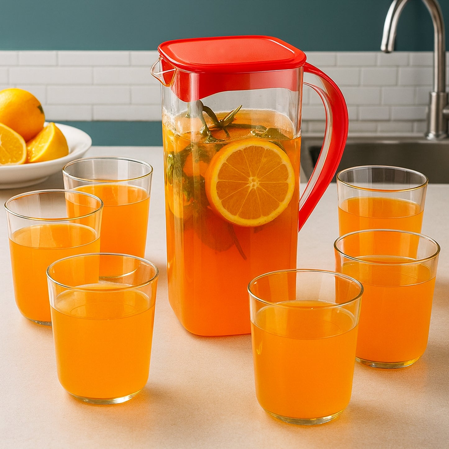 Supermom Marina Jug With 6 Glass Set