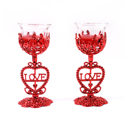 Tea Lights Holder Candle Stand (2 Pc Set)