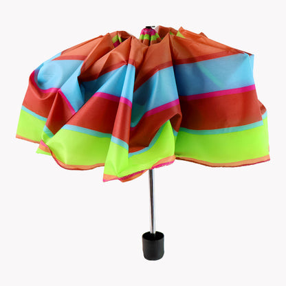 3-fold Sun  Rain Protective Solid Foldable Umbrella (1 Pc)
