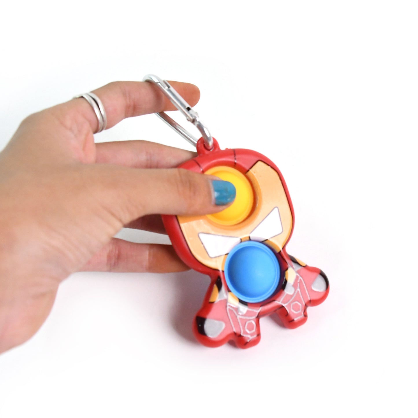 Superhero Themed Iron Man Shape Keychain Pop It Toy (1 Pc)