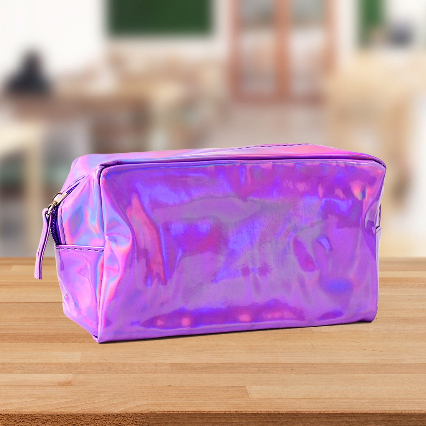 Holographic Shiny Waterproof Travel Cosmetic Pouch (1 Pc)