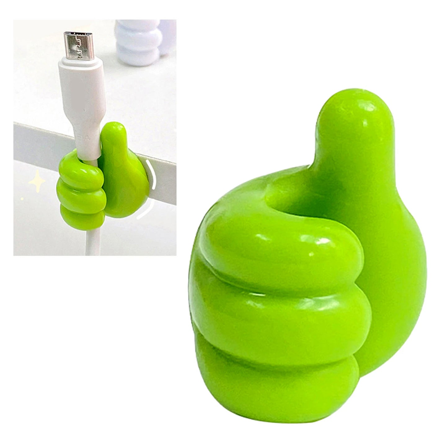 Green Multifunctional Multi Functional Hand Shape Wall Clip Hanger Keys Cable Holder
