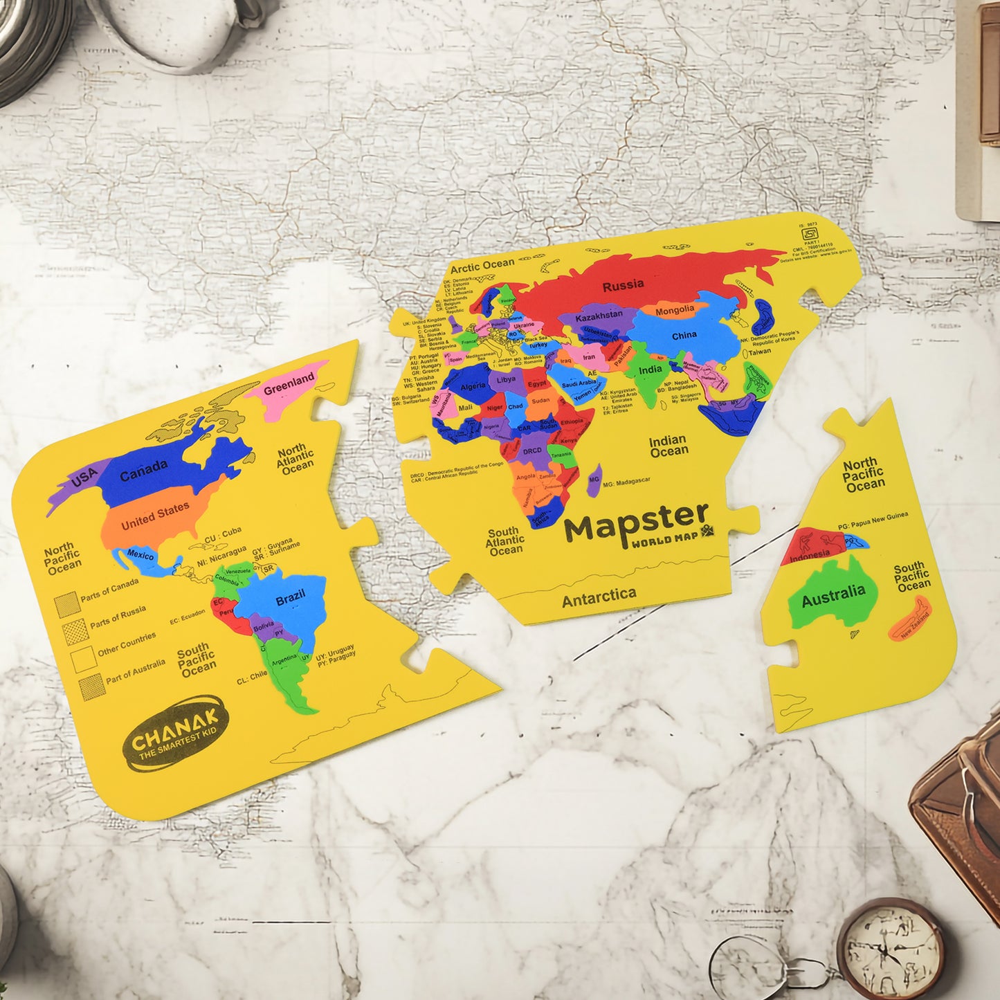 Aditi Mapster World Map Eva Foam Puzzle Set