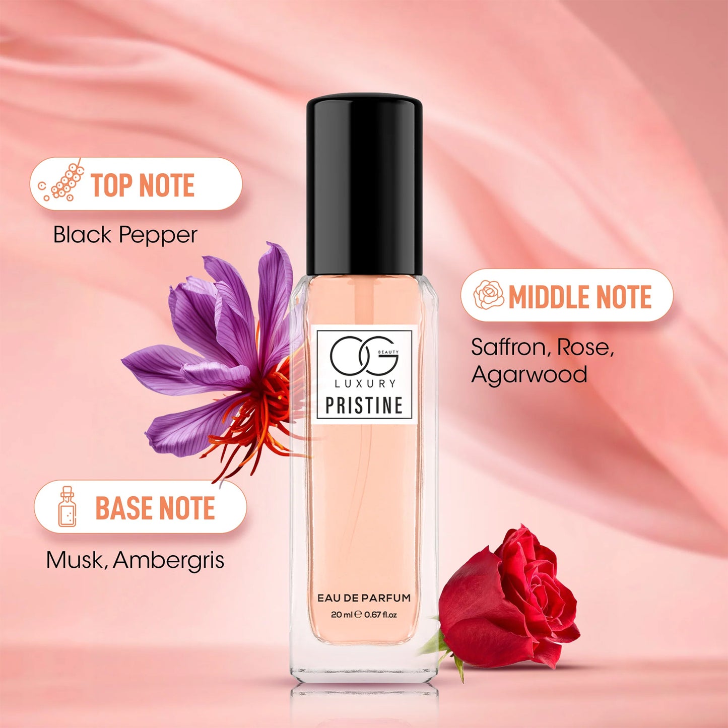 Og Beauty Luxury Pure Elegance Eau De Parfum Gift - (4 Pc  Set  20 Ml)