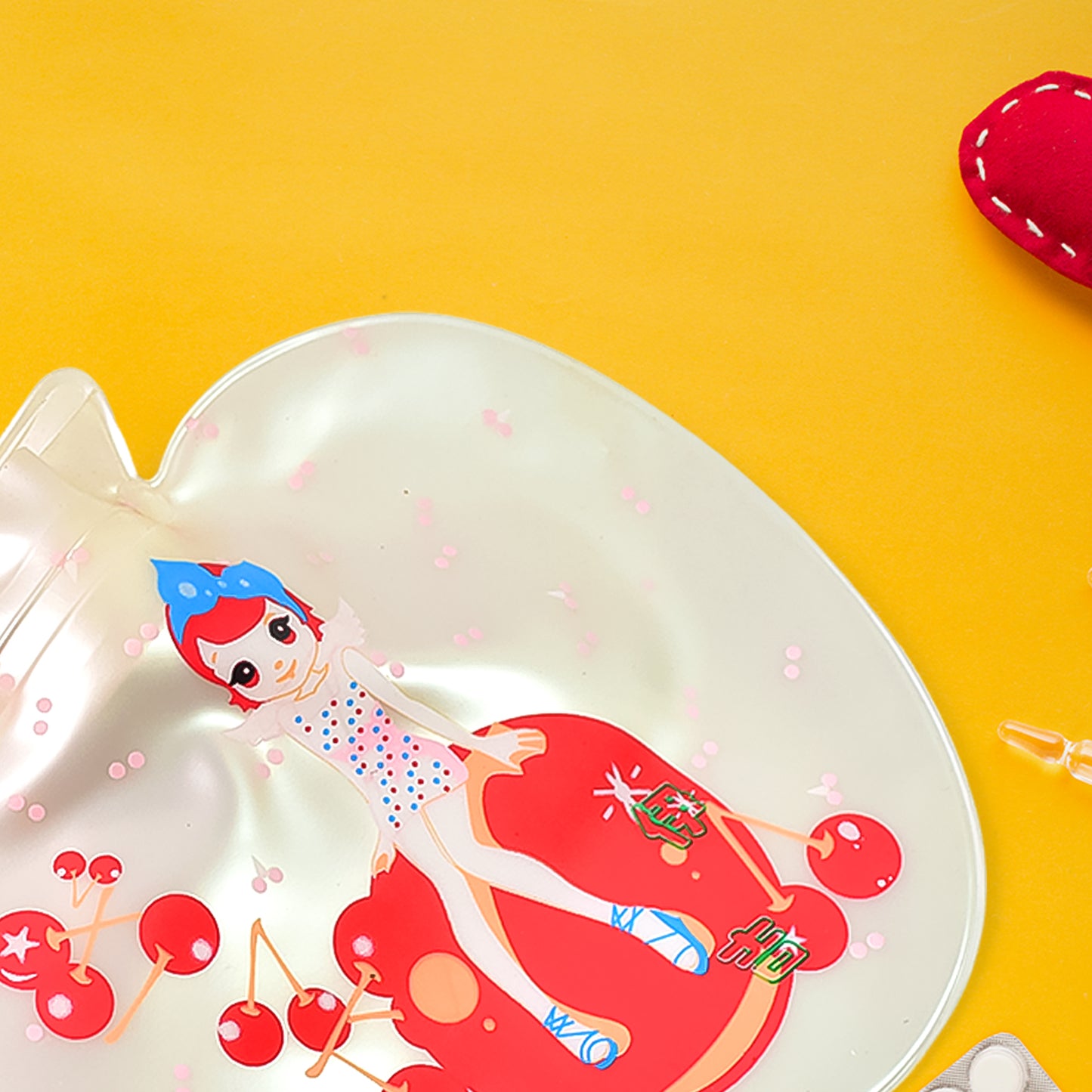 7235 Apple Hot Water Bottle Bag For Pain Relief