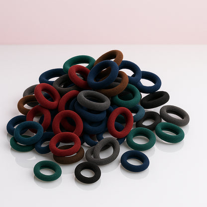 Small Hairbands Bands For Hair Rubber Bands (Pack Of 50  Multicolour)