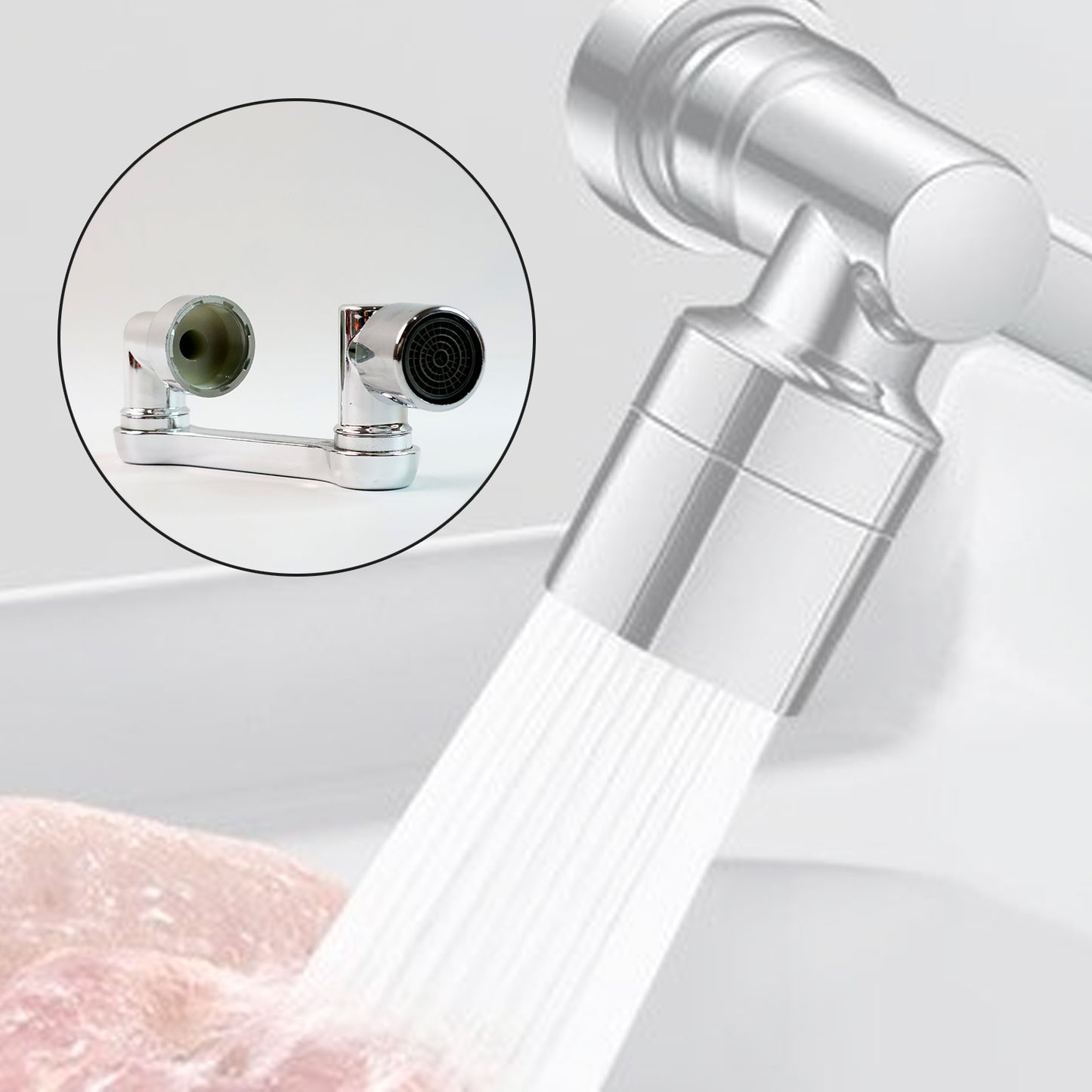 Universal Rotating Faucet Splash Head - (Set)