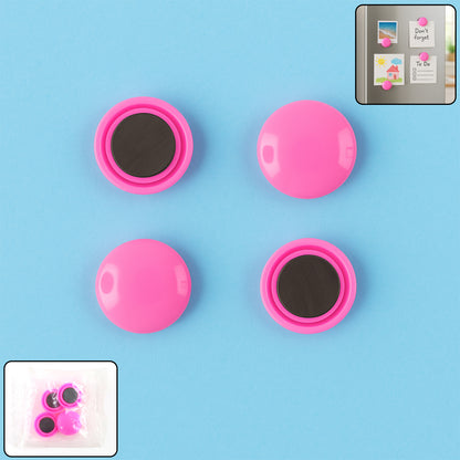 Round Fridge Magnets - (4 Pc  Set)