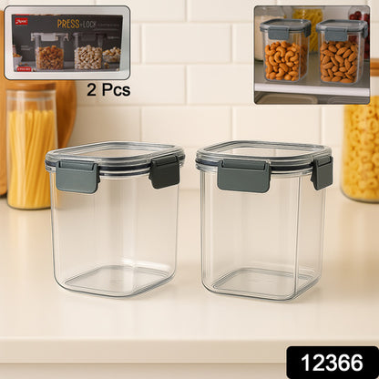 Apex Press N Lock Airtight Food Storage Container Set (2pc900ml) Approx