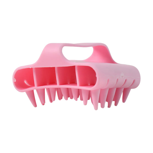 Scalp Massager Shampoo Brush Soft Silicone Hair Washing Comb With Handle
