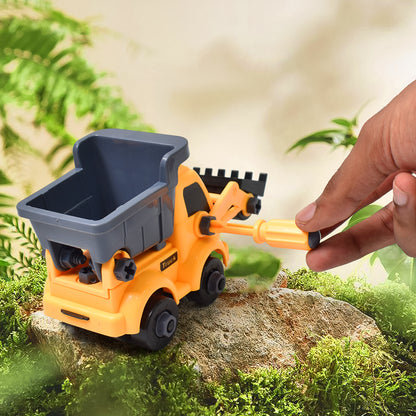 4647 Engineering Vehicles Nut Assembly Vehicle Toy Diy Nut Assembly Vehicle Model Toy Highly Simulation Children Kids Car Model Toy Set (2 Pc Set)