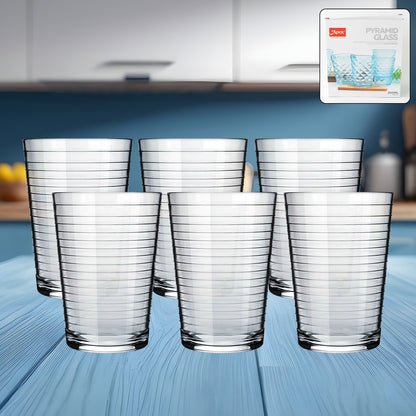 Apex Pyramid Ringo Plastic Glass  300ml Approx  Durable Crystal-clear Tumbler