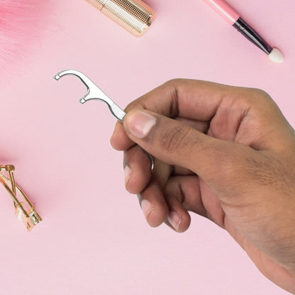 7 In 1 Stainless Steel Toothpick Flossier Set (1 Set  With Case)