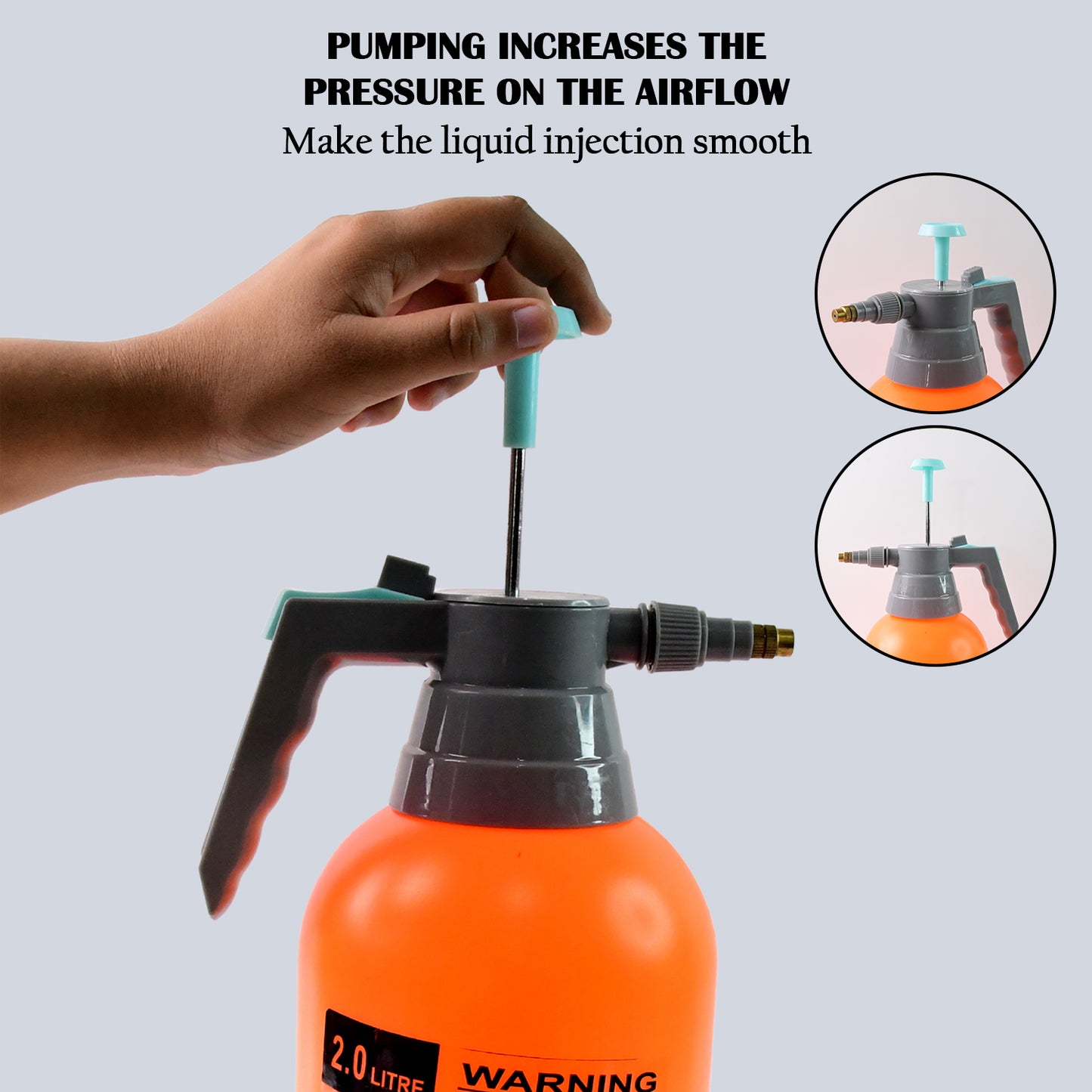0645 Water Sprayer Hand-held Pump Pressure Garden Sprayer - 2 L