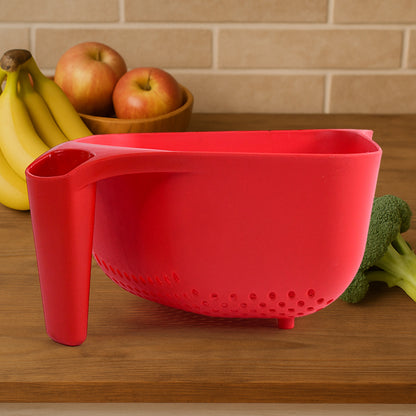 Apex Multi-functional Plastic Strainer Bowl With Ergonomic Handle (1 Pc)