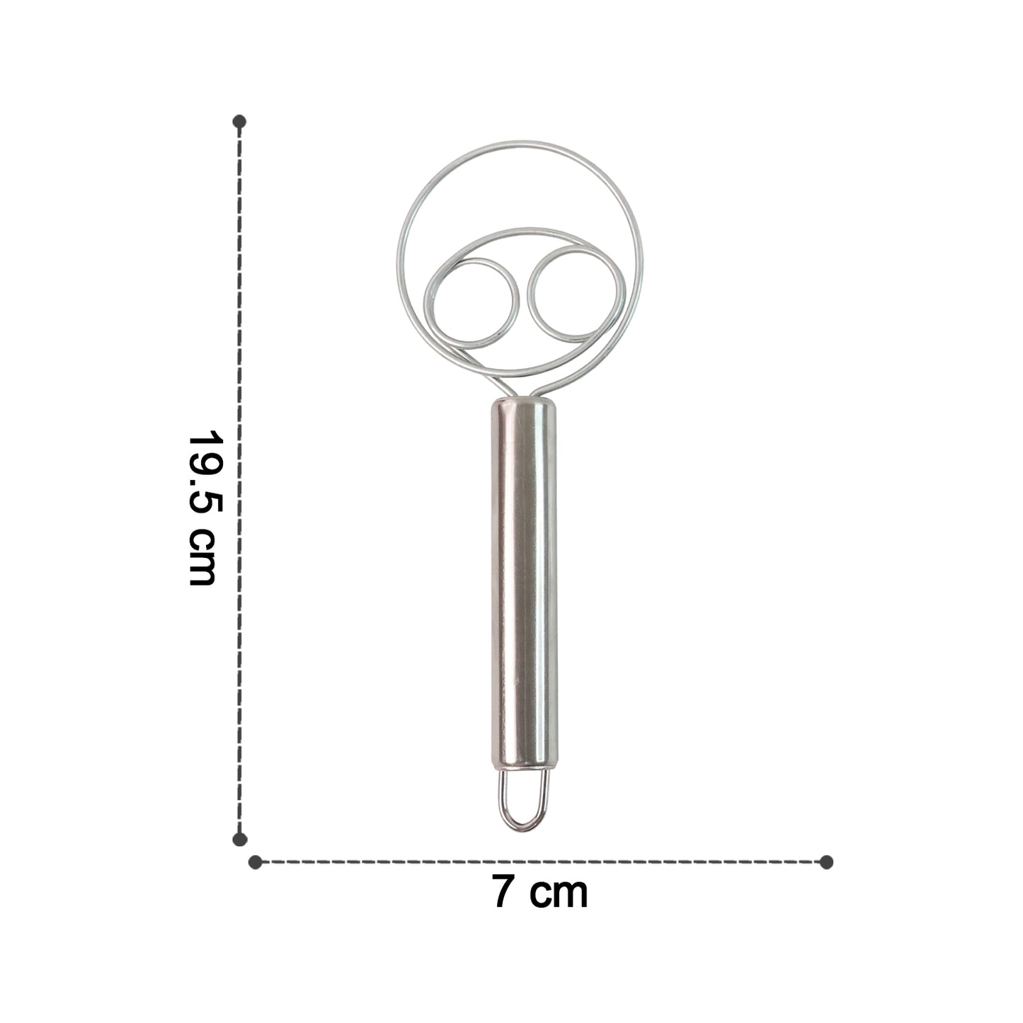 2-piece Stainless Steel Spiral Hand Whisk - (2 Pc  Set)