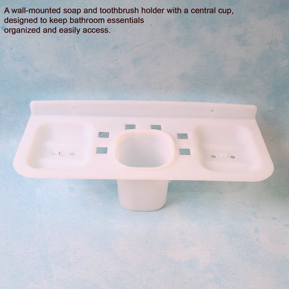 4777 4 In 1 Plastic Soap Dish And Plastic Soap Dish Tray Used In Bathroom And Kitchen Purposes.