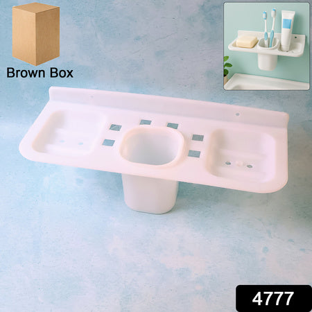 4777 4 In 1 Plastic Soap Dish And Plastic Soap Dish Tray Used In Bathroom And Kitchen Purposes.