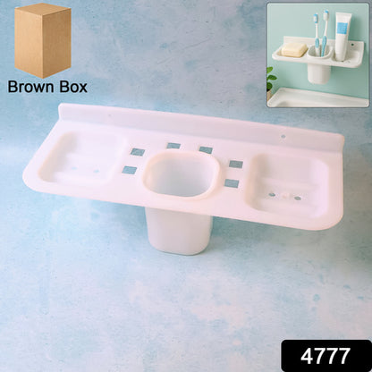 4777 4 In 1 Plastic Soap Dish And Plastic Soap Dish Tray Used In Bathroom And Kitchen Purposes.