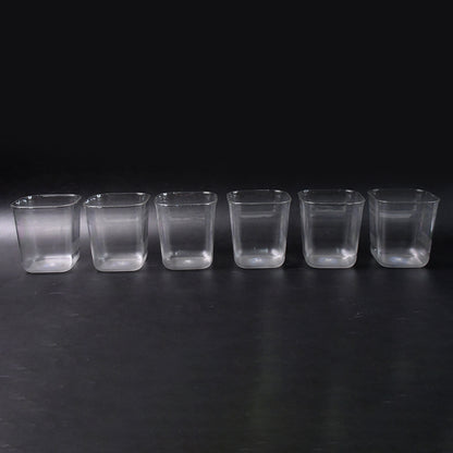 6pc Transparent Diamond Medium Serving Glass Set Glass Set For Water Juice Etc