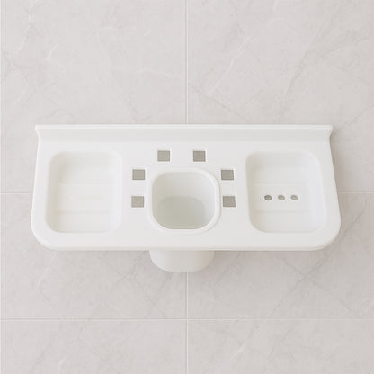 4777 4 In 1 Plastic Soap Dish And Plastic Soap Dish Tray Used In Bathroom And Kitchen Purposes.